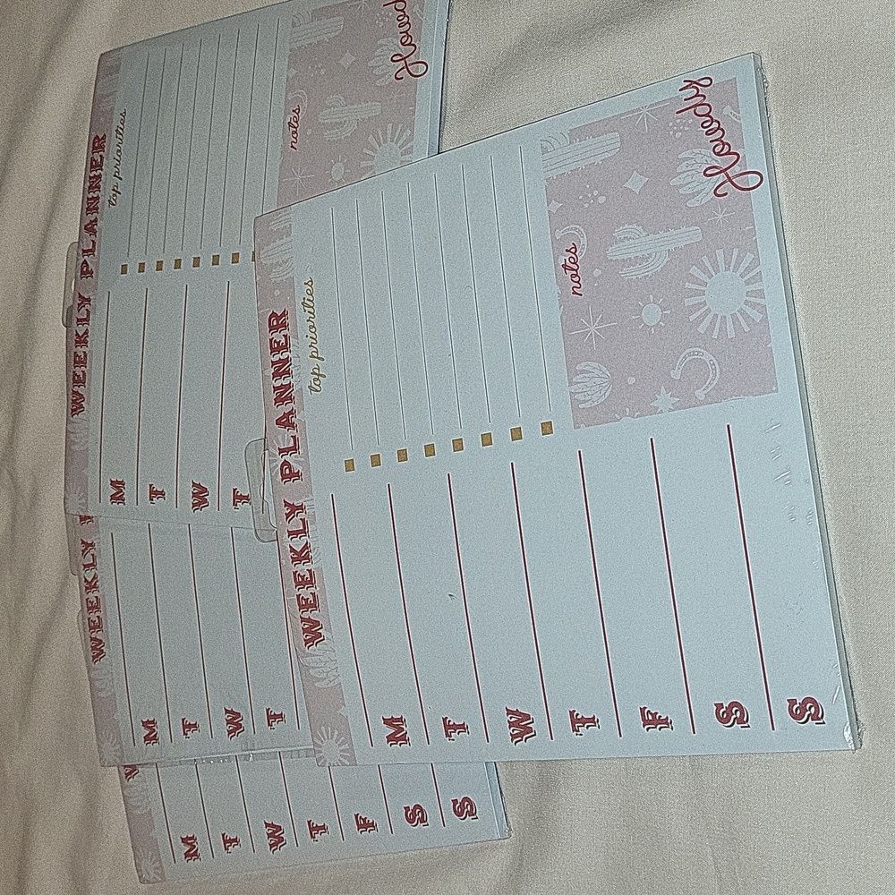 4 Packs Weekly Planner Sheets